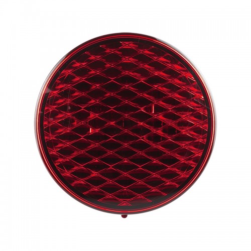 Round Fog Lamp - Red Lens - 12/24V